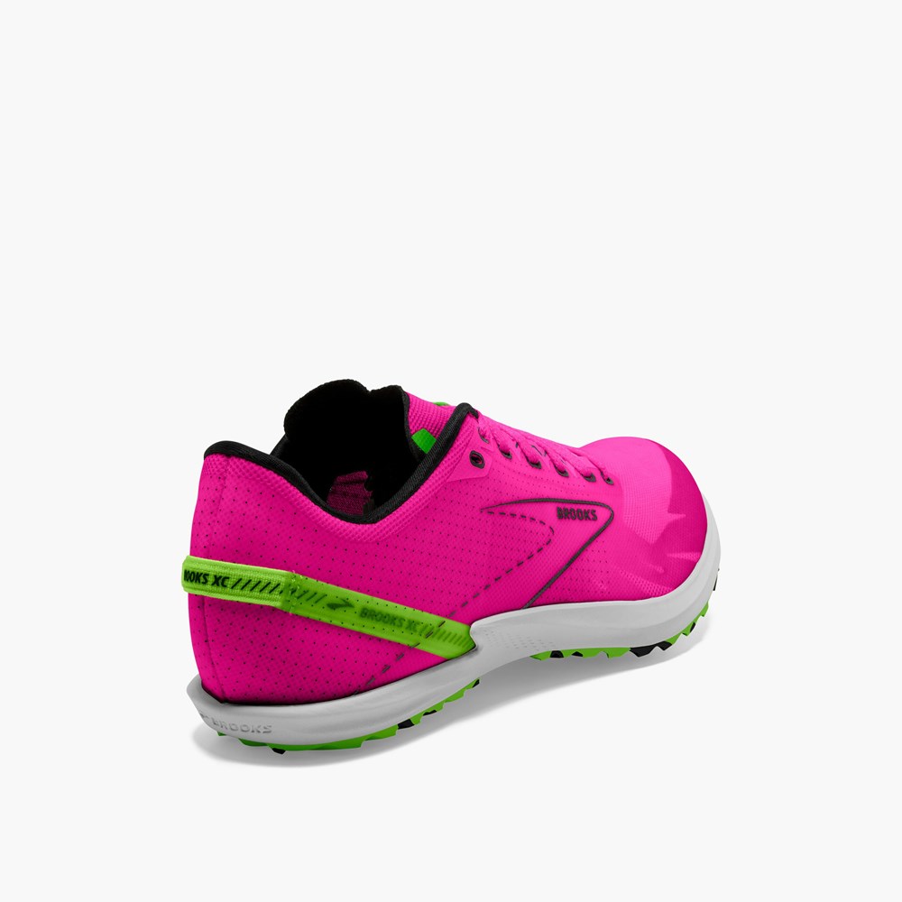 Chaussure Running Brooks Draft XC Spikeless Cross Country Rose Vert Noir Femme | CFE-1392108